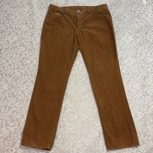 J.Crew City Fit Corduroy Pants Womens 32S Brown Straight Leg Cotton (F8)